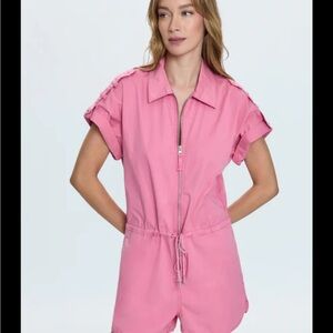Pistola Pink Zip-Up Romper